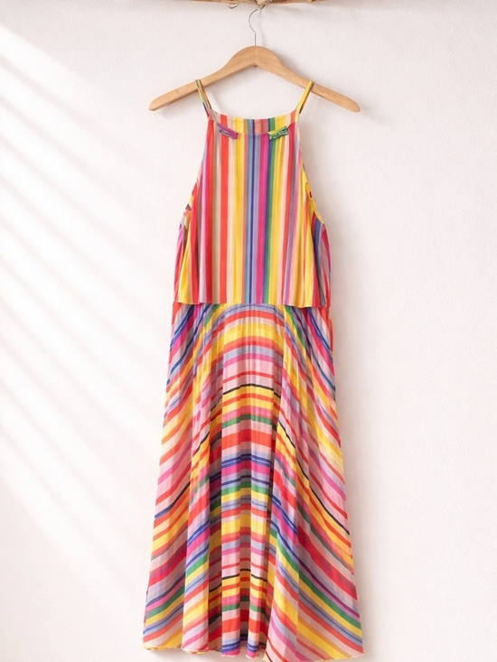 City Chic Dresses & Skirts - City Chic Girls Rainbow Stripe Maxi Dress in Multicolor
